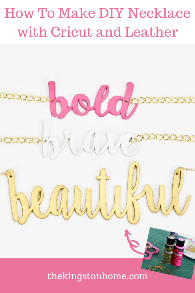 How To Make DIY Necklace with Cricut and Leather - The Kingston Home