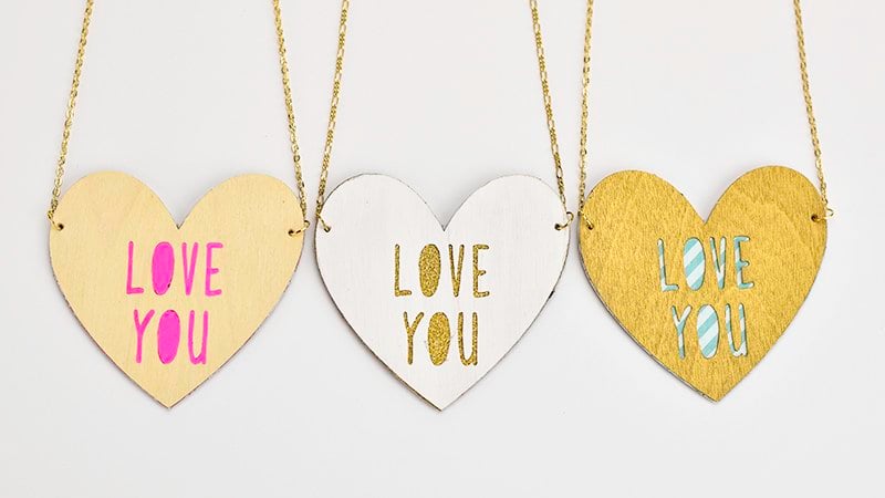 love you cricut necklaces 