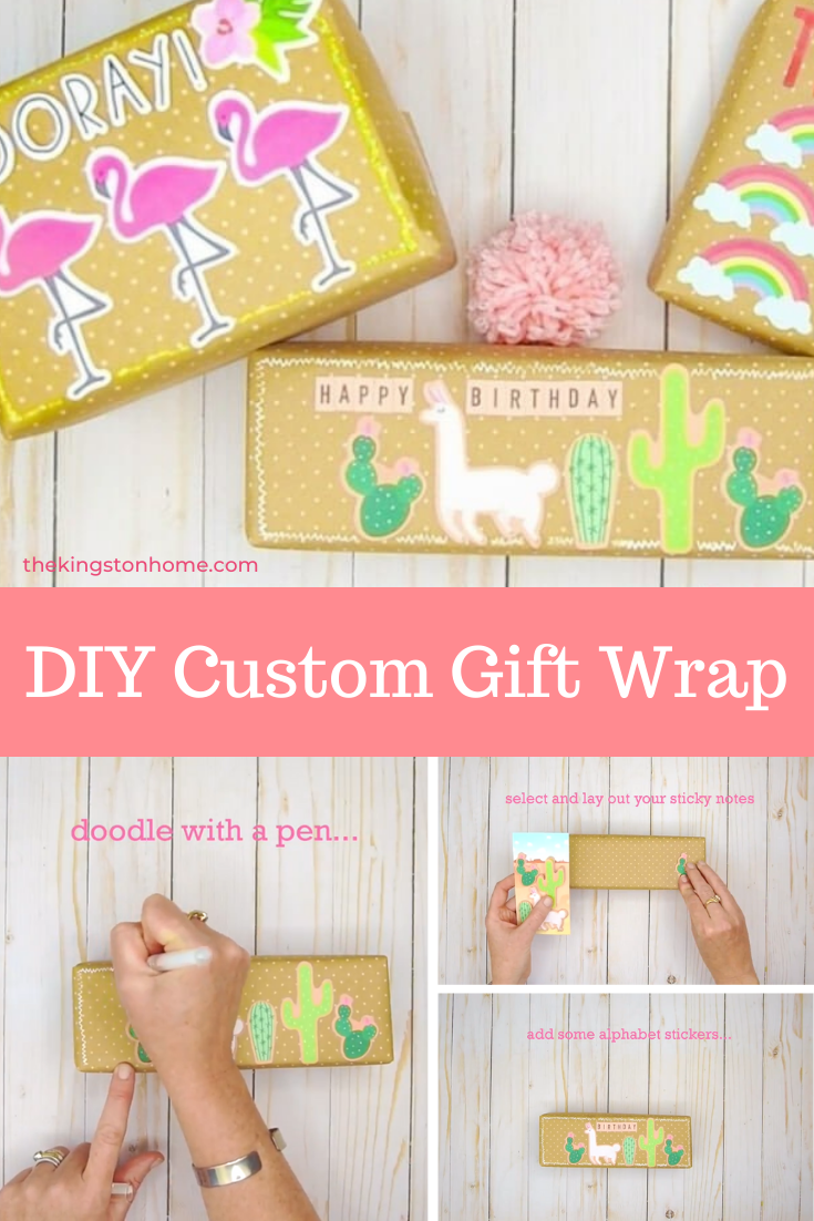 DIY Custom Gift Wrap - The Kingston Home