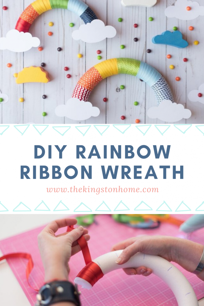 DIY Rainbow Ribbon Wreath - The Kingston Home
