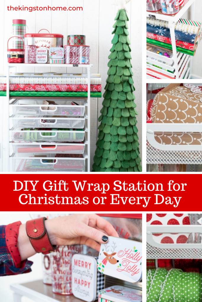 How to Make a Gift Wrapping Station  Gift wrapping station, Wrapping  station, Gift wrap organization