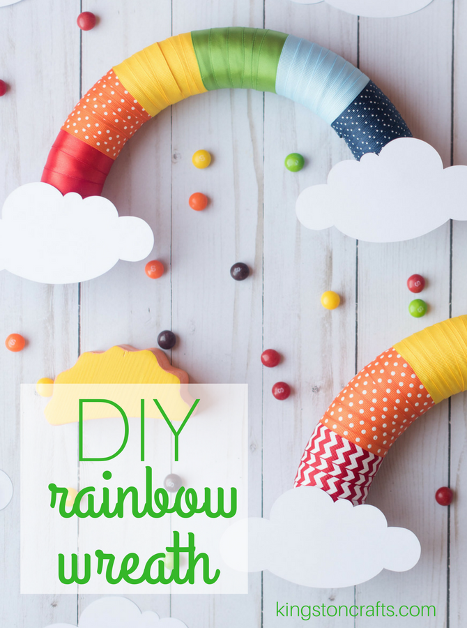 DIY Rainbow Wreath Craft from The Kingston Home