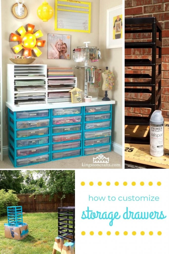 I {heart} spray paint – customize your plastic storage drawers! - Kingston Crafts