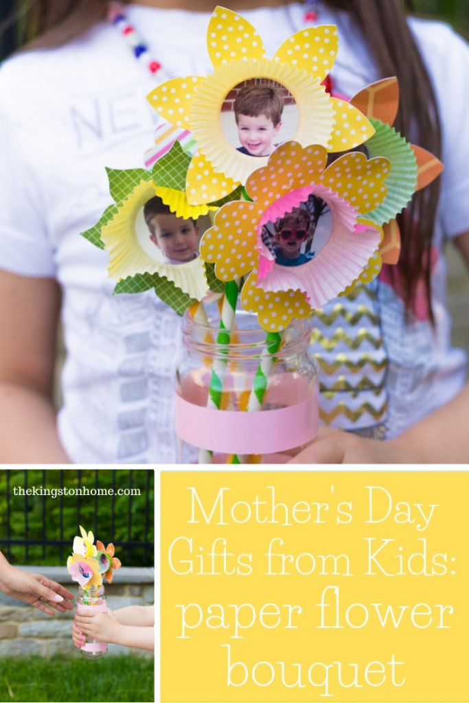 Cadeaux de fête des mères des enfants Bouquet de fleurs en papier - The Kingston Home