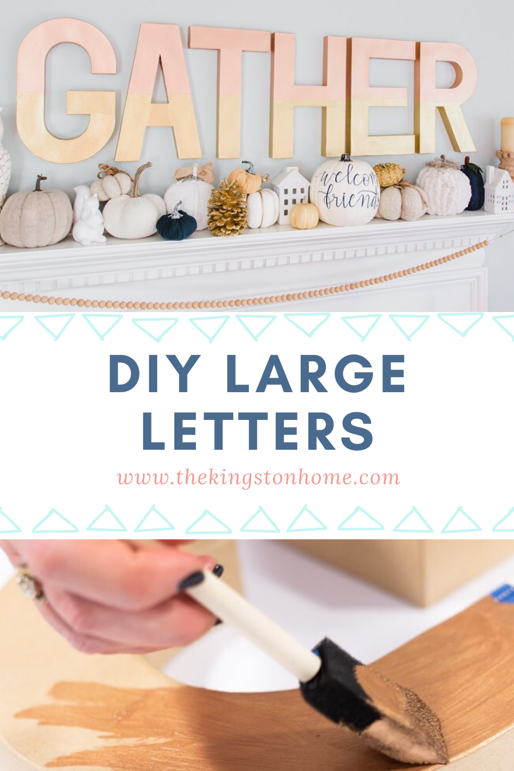 DIY Large Word Home Decor Letters For Your Wall - The Kingston Home: I love BIG gifts. Not big as in expensive – but big as in LARGE and in charge! One of my all-time favorite go-to handmade gifts is my DIY Large Word Home Decor! via @craftykingstons