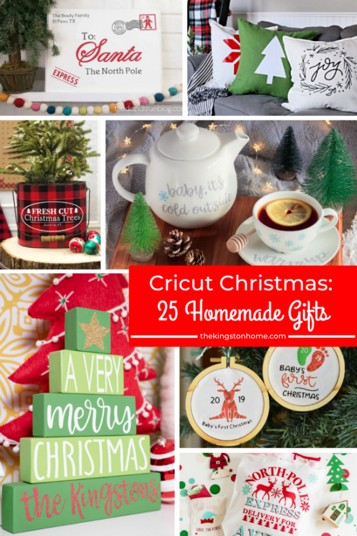 Cricut Christmas 25 Homemade Gifts - The Kingston Home: Christmas is almost here - and today we're sharing 25 Homemade Gifts you can easily make with your Cricut! via @craftykingstons