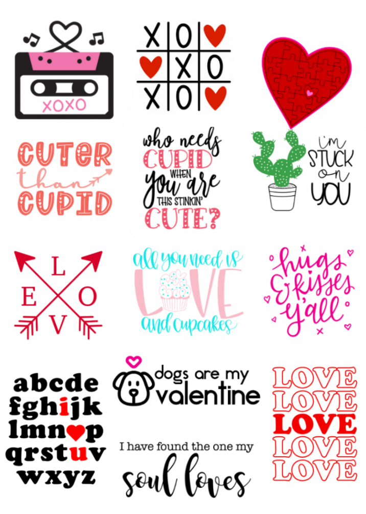 Valentine's Day SVG Collage