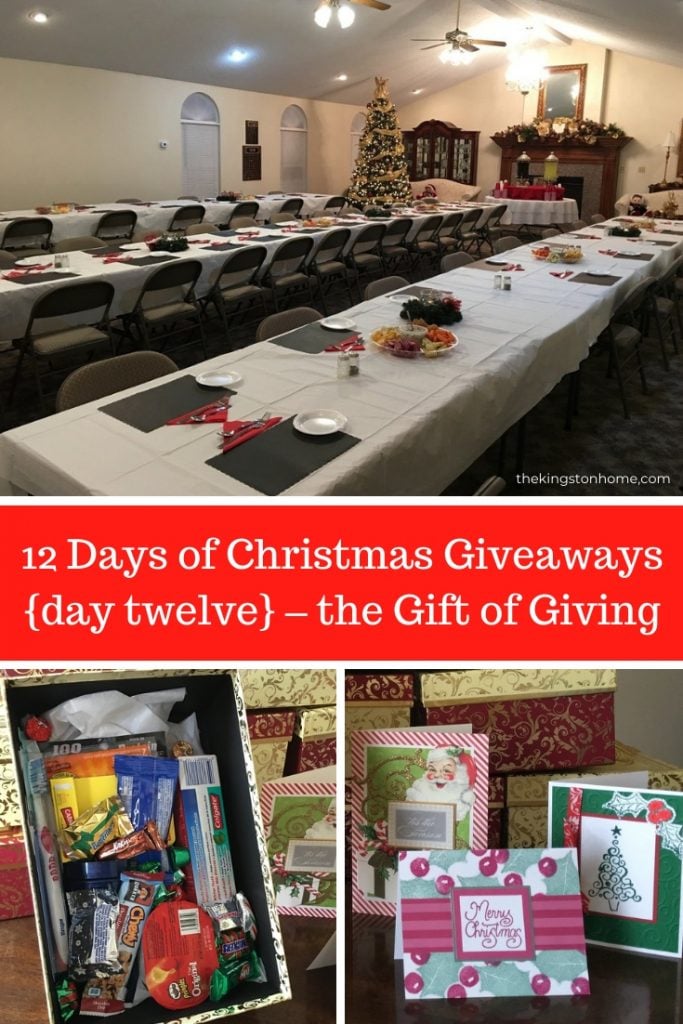 12 Days of Christmas Giveaways {day twelve} – the Gift of Giving - The Kingston Home