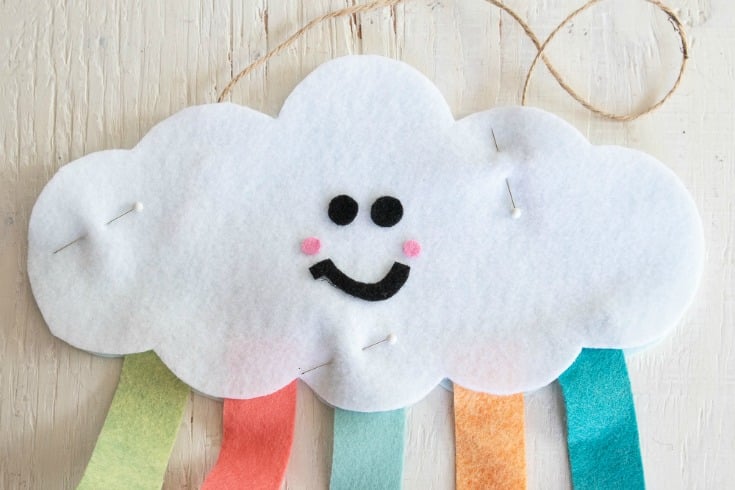 felt cloud pinned together