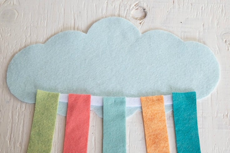 felt strips glued to cloud