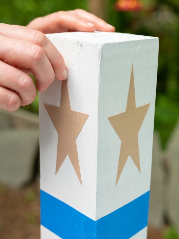 star on diy firecracker base