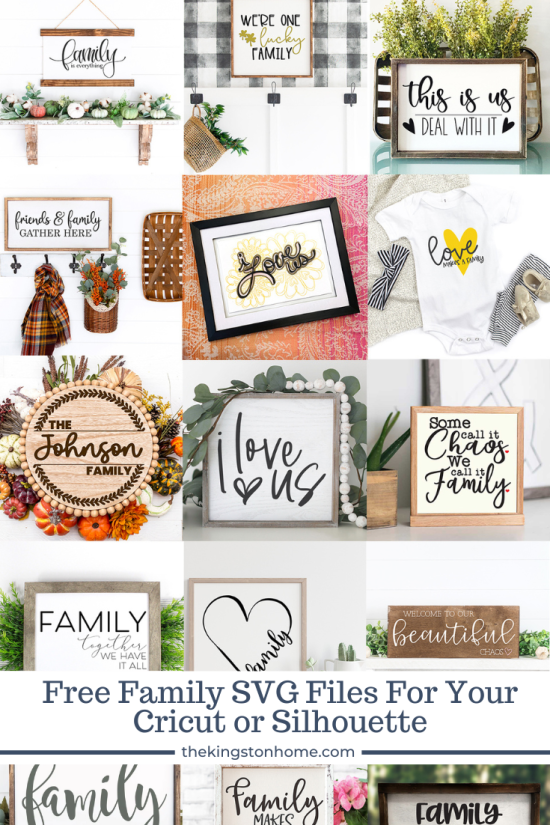 Free Family SVG Files For Your Cricut or Silhouette - The Kingston Home