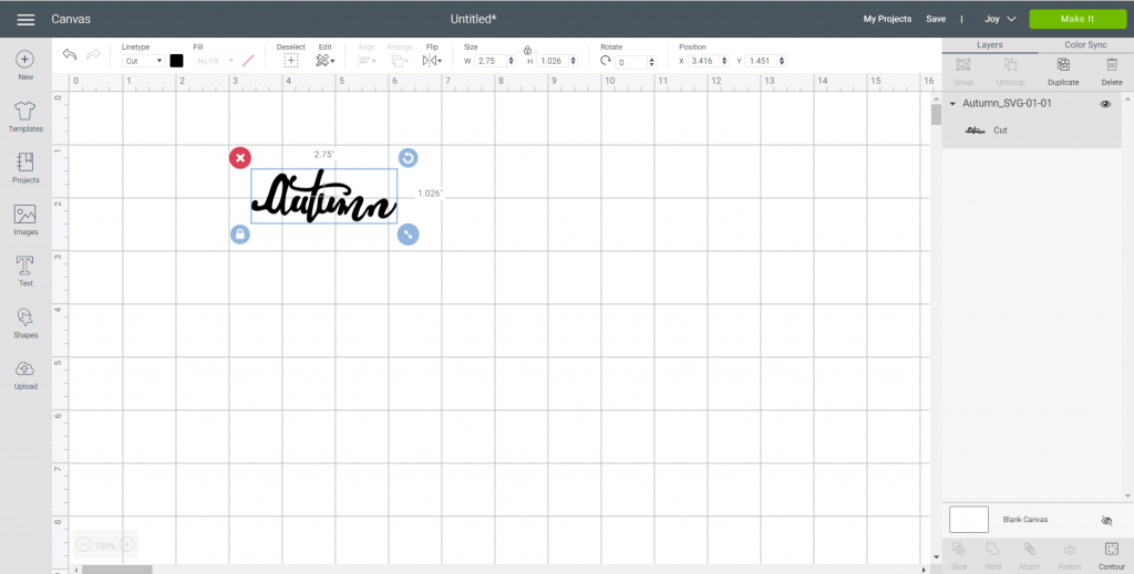 autumn SVG file in design space