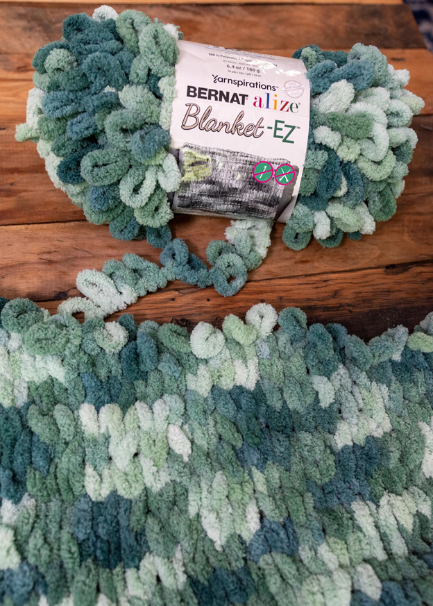 knitted blanket rows for finger knit blanket