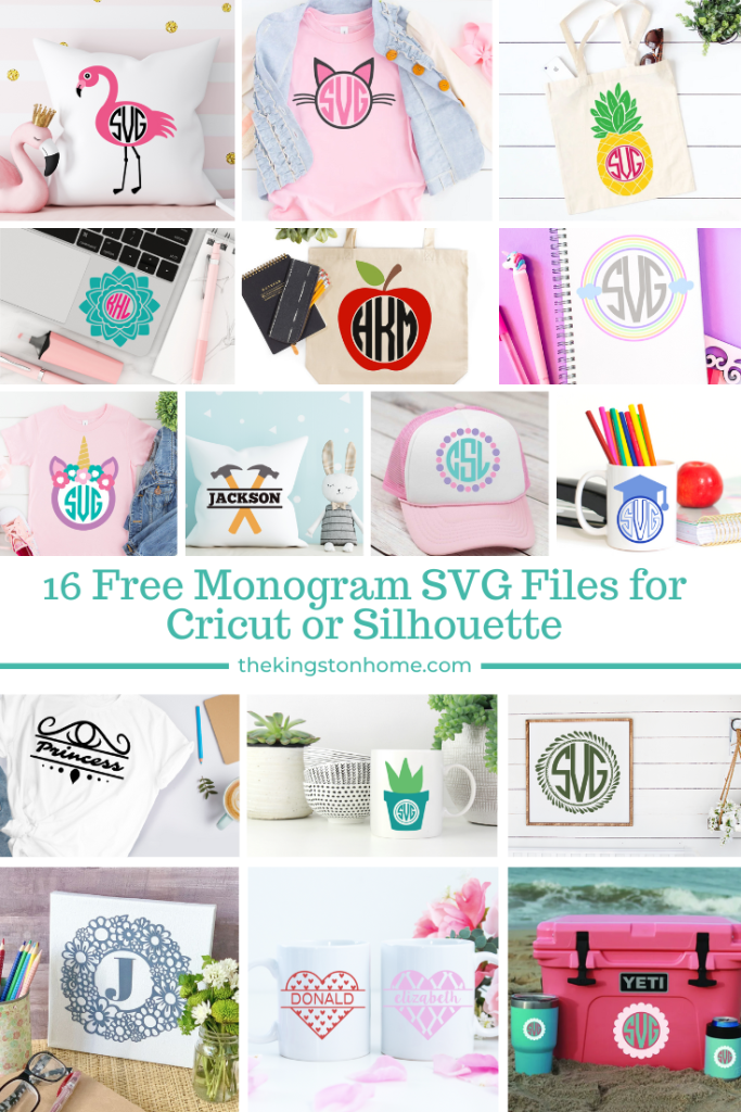 16 Free Monogram SVG Files For Cricut Or Silhouette - The Kingston Home