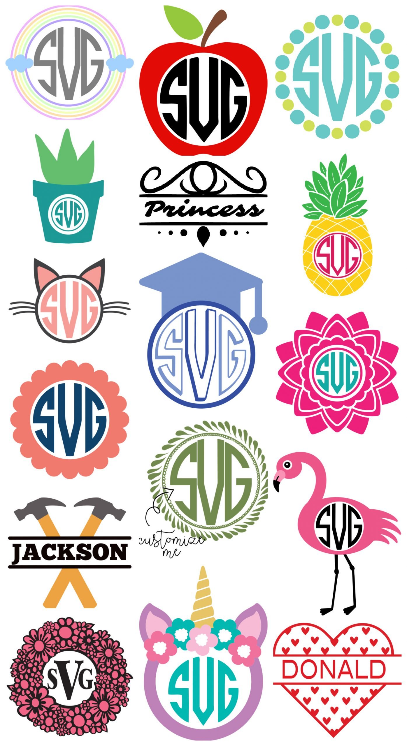 16 Free Monogram SVG Files For Cricut Or Silhouette - The Kingston Home