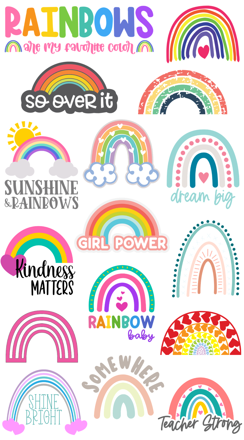 Download Free Rainbow SVG Files - The Kingston Home