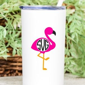 free flamingo svg flamingo monogram frame by the country cottage chic