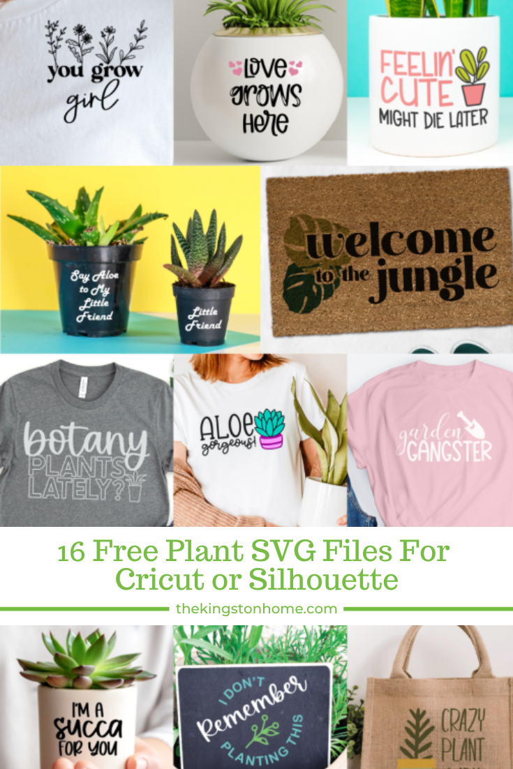 16 Free Plant SVG Files For Cricut or Silhouette - The Kingston Home: Spring is here, and we are celebrating the season by sharing sixteen free Plant SVG files! via @craftykingstons