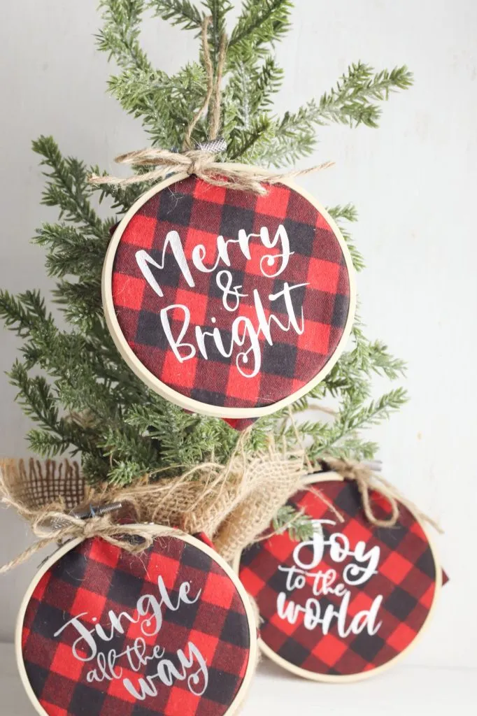 Cricut Ornament Ideas Hello Creative Family Easy Buffalo Plaid Ornaments Made With Cricut