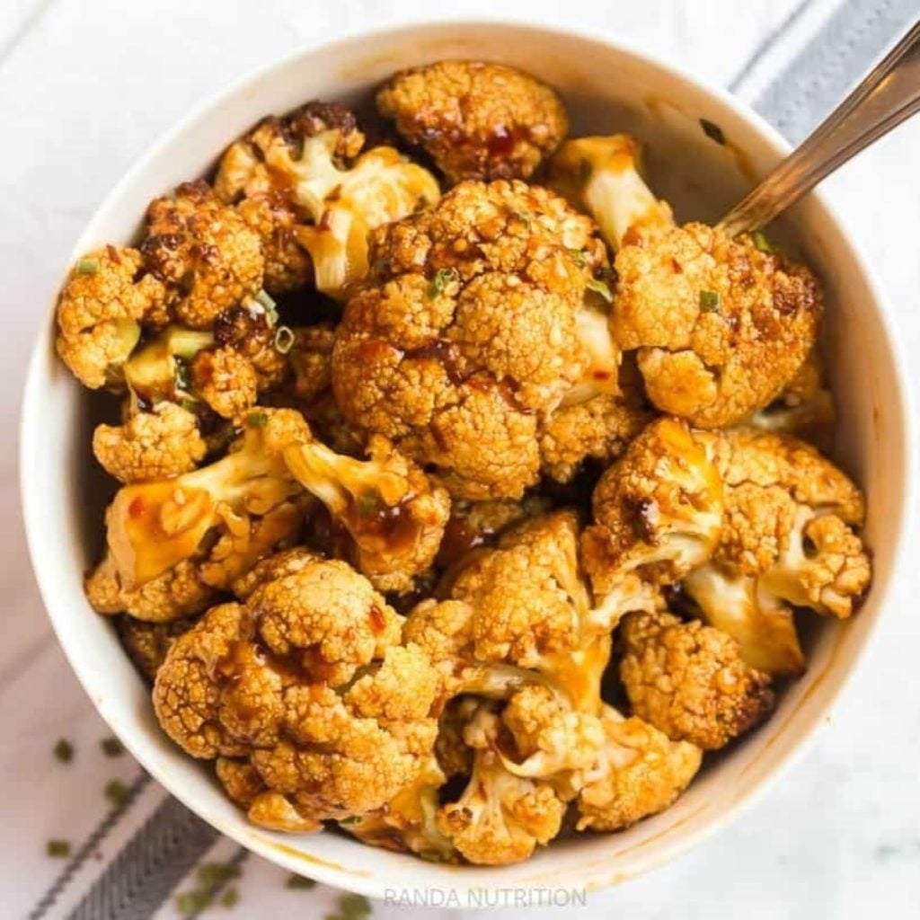 Air Fryer Asian Cauliflower Bites Gluten Free by Randa Nutrition