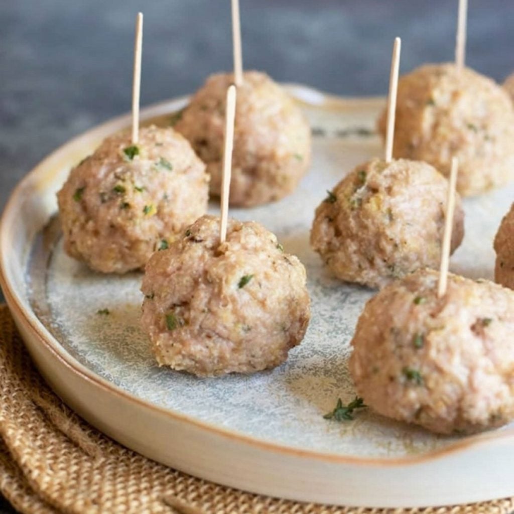 Air Fryer Gluten Free Ground Chicken Meatballs by Fearless Dining