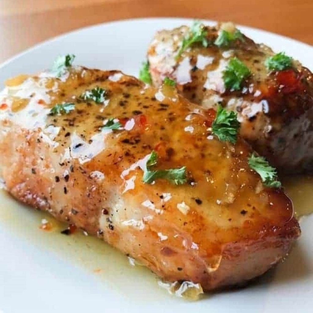 Honey Garlic Air Fryer Pork Chops by Everyday Family Cooking