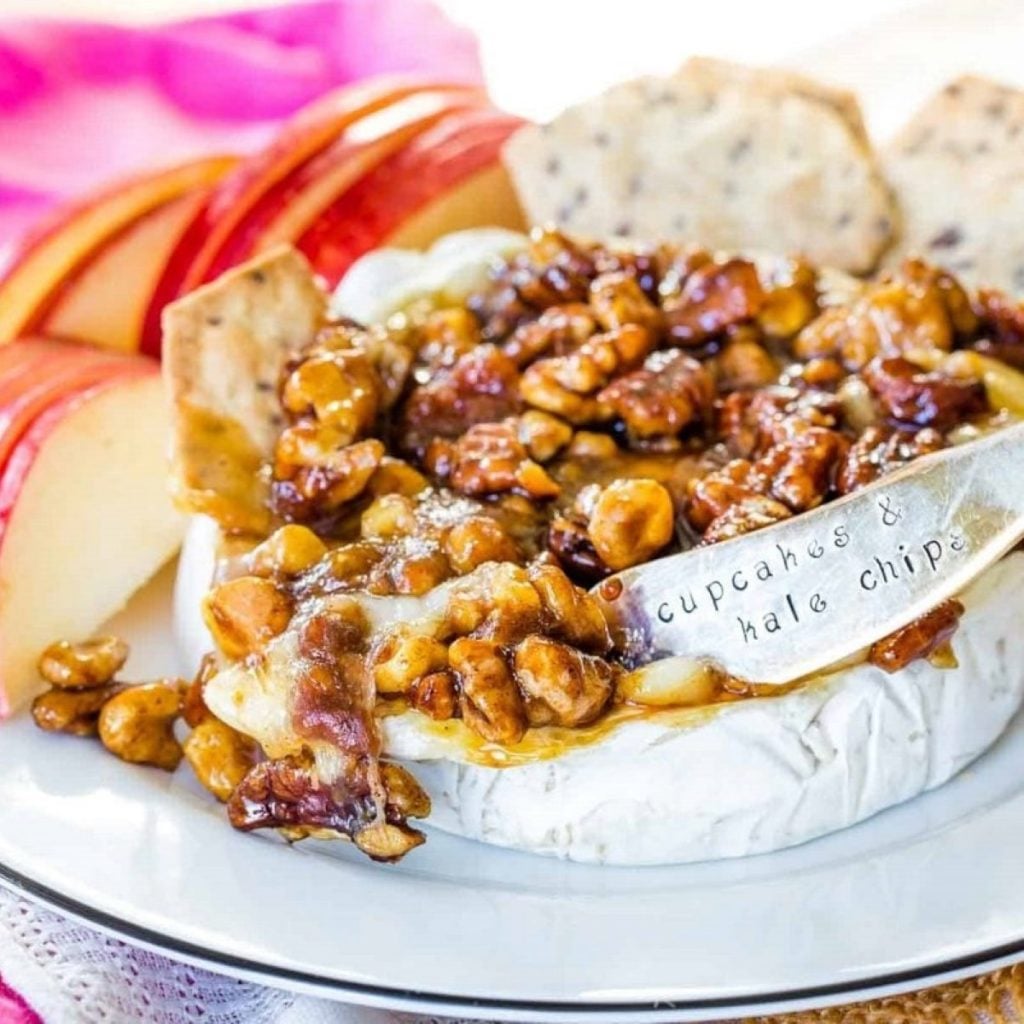 Honey Nut Baked Brie Cheese by Cupcakes & Kale Chips