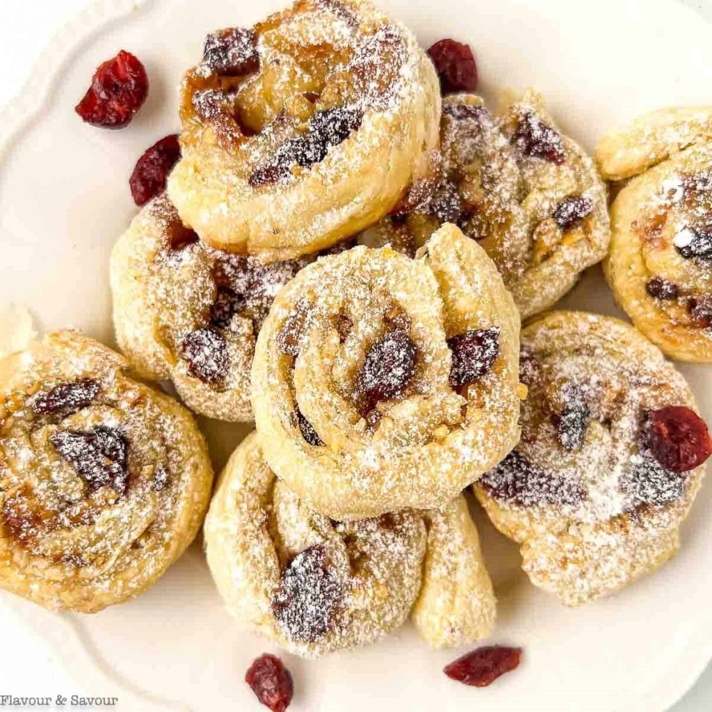 Puff Pastry Cranberry Brie Pinwheels by Flavour And Savour