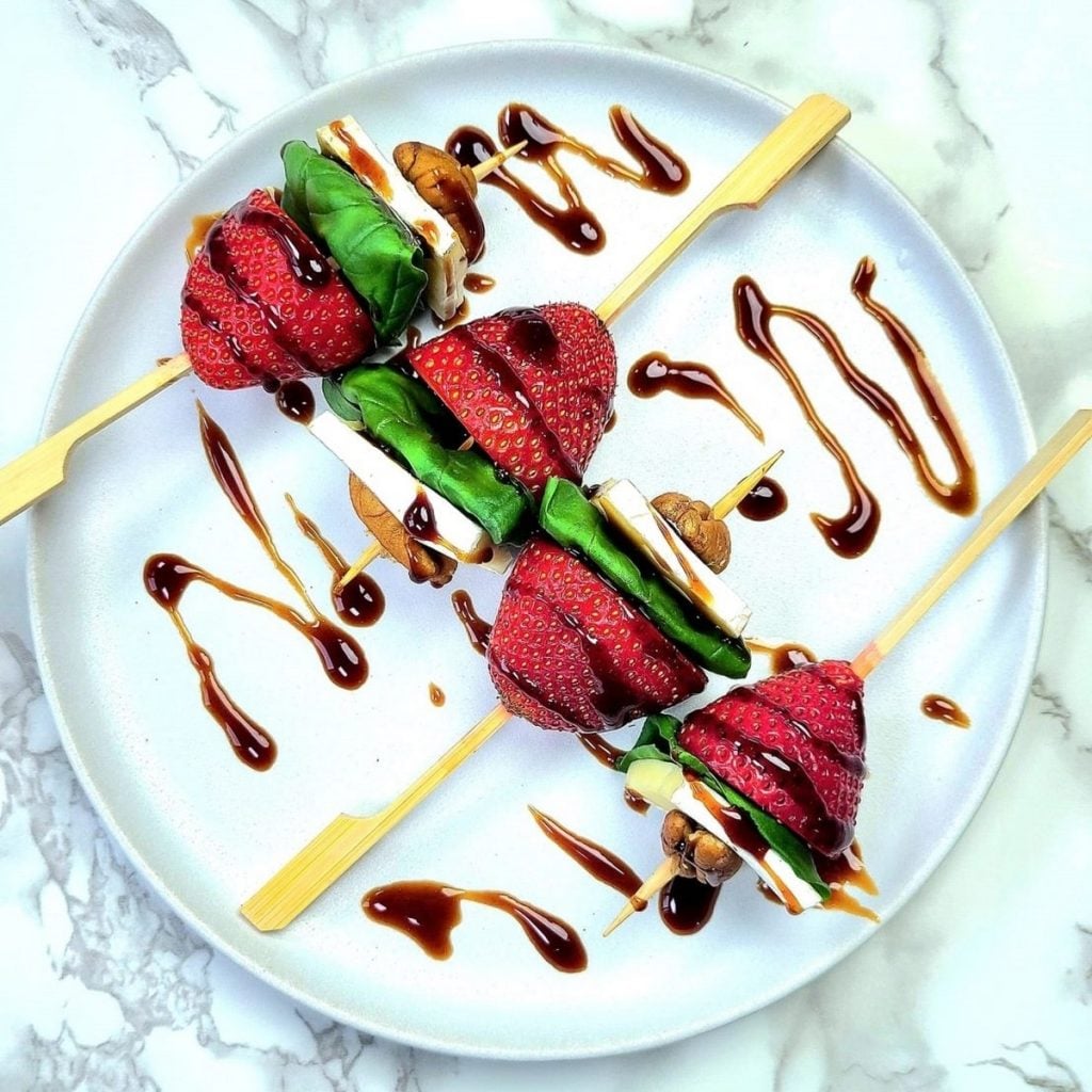 Strawberry Appetizer Skewers With Brie 10 Mins by On The Double Cook