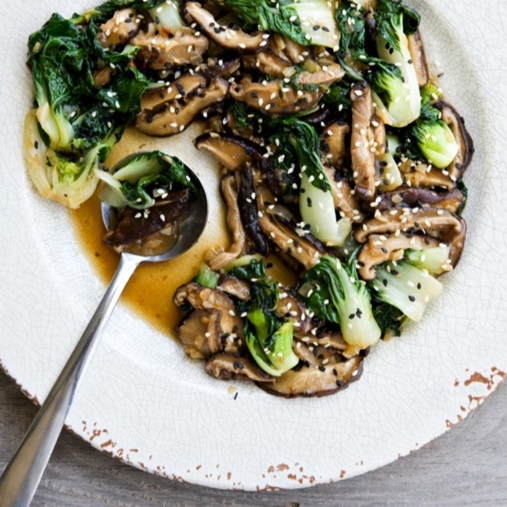 Asian-Style Shiitake Mushrooms and Baby Bok Choy by Food & Other Things