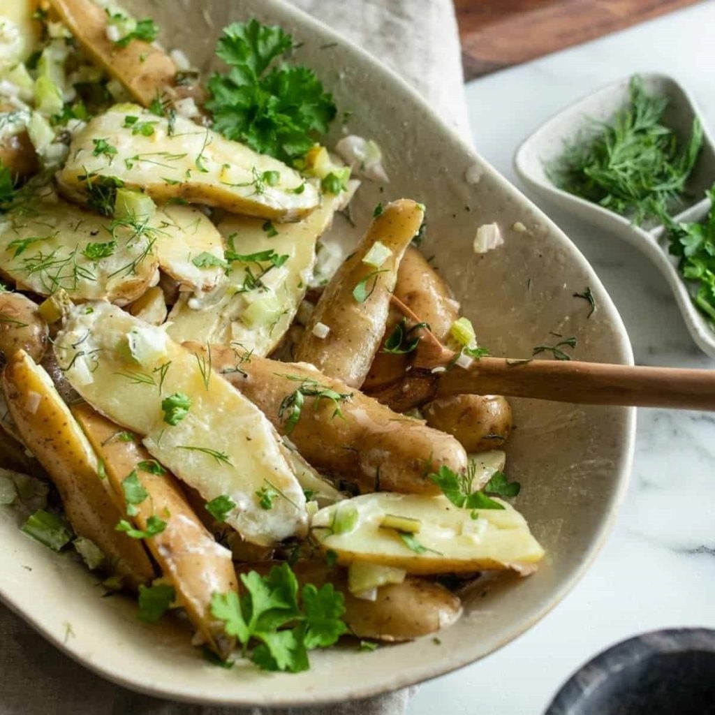 Easy Quick Dill Potato Salad by The Dizzy Cook