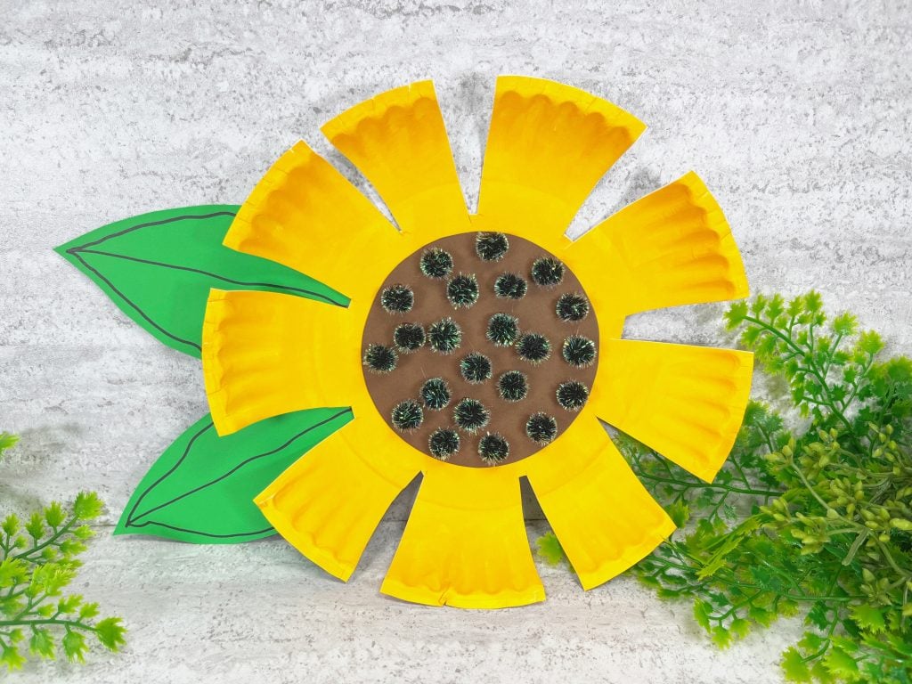 sunflower paper plate craft