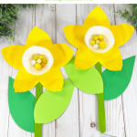 Easy Paper Plate Daffodils Craft With Free Template - The Kingston Home