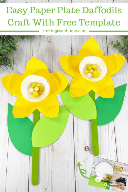 Easy Paper Plate Daffodils Craft With Free Template - The Kingston Home