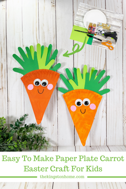 Easy To Make Paper Plate Carrot Easter Craft For Kids - The Kingston Home