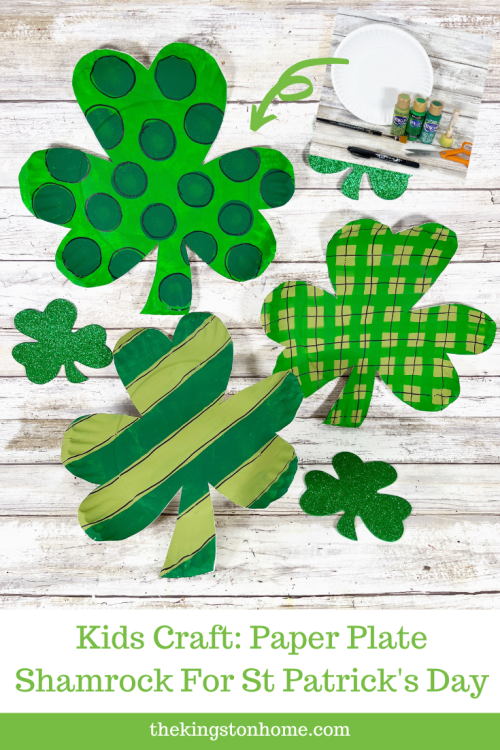 Kids Craft Paper Plate Shamrock For St Patrick's Day - The Kingston Home