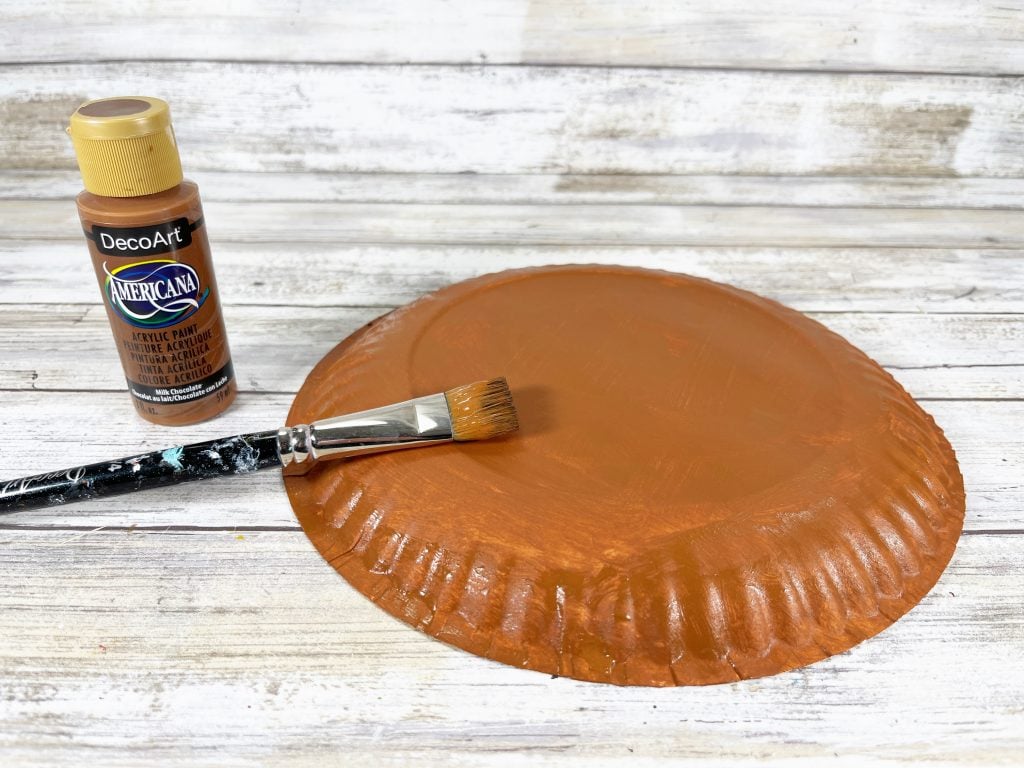 paper plate painted brown